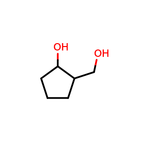 Chemical structure of 2-(Hydroxymethyl)cyclopentanol , CAS 69618-32-2, AChemBlock AD249339