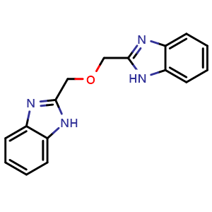 Chemical structure of 1,3-bis(1H-benzimidazol-2-yl)-2-oxapropane , CAS 94665-42-6, AChemBlock AD249342