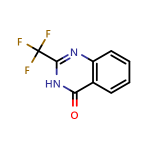 Chemical structure of 2-(trifluoromethyl)-3,4-dihydroquinazolin-4-one , CAS 26059-81-4, AChemBlock AD249351
