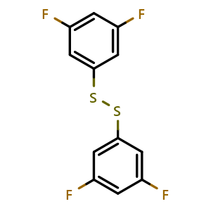 Chemical structure of 1-[(3,5-difluorophenyl)disulfanyl]-3,5-difluorobenzene , CAS 1715042-83-3, AChemBlock AD249364