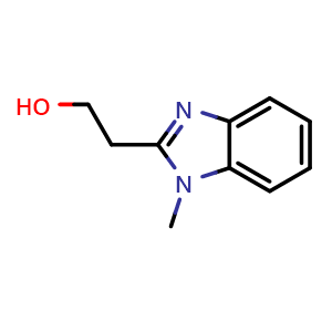 Chemical structure of 2-(1-methyl-1H-benzimidazol-2-yl)ethanol , CAS 34734-29-7, AChemBlock AD249365
