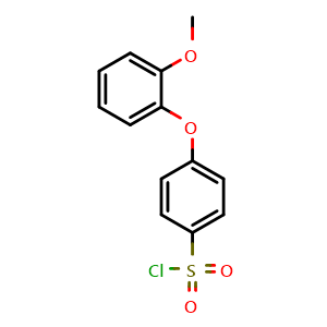 Chemical structure of 4-(2-methoxyphenoxy)benzenesulfonyl chloride , CAS 690632-30-5, AChemBlock AD249370