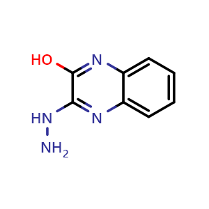 Chemical structure of 3-hydrazinylquinoxalin-2-ol , CAS 31595-63-8, AChemBlock AD249388