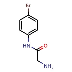 Chemical structure of N1-(4-Bromophenyl)glycinamide , CAS 325852-86-6, AChemBlock AD249415