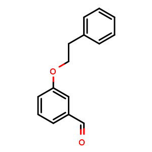 Chemical structure of 3-(2-Phenylethoxy)benzaldehyde , CAS 255832-34-9, AChemBlock AD249419