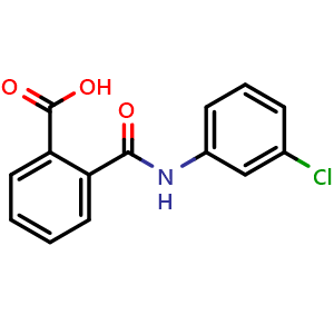 Chemical structure of N-(3-Chloro-phenyl)-phthalamic acid , CAS 5406-21-3, AChemBlock AD249434
