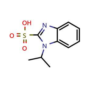Chemical structure of 1-Isopropyl-1H-benzimidazole-2-sulfonic acid , CAS 378764-49-9, AChemBlock AD249437