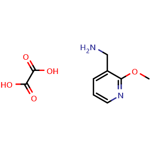 Chemical structure of 1-(2-methoxypyridin-3-yl)methanamine oxalic acid , CAS 2034619-34-4, AChemBlock AD249440