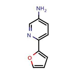 Chemical structure of 6-(furan-2-yl)pyridin-3-amine , CAS 898289-46-8, AChemBlock AD249449
