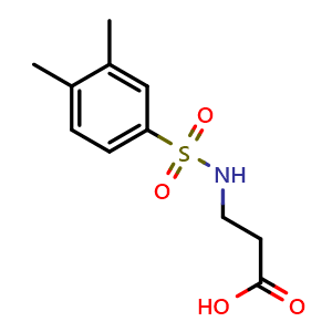 Chemical structure of N-[(3,4-Dimethylphenyl)sulfonyl]-beta-alanine , CAS 459414-01-8, AChemBlock AD249492