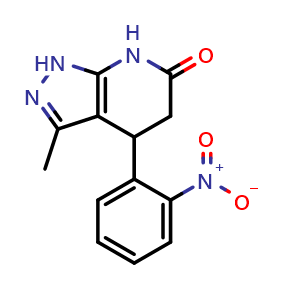 3-methyl-4-(2-nitrophenyl)-1,4,5,7-tetrahydro-6H-pyrazolo[3,4-b]pyridin-6-one