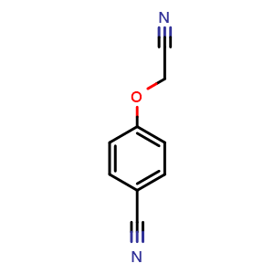 Chemical structure of 4-(cyanomethoxy)benzonitrile , CAS 83663-87-0, AChemBlock AD249576