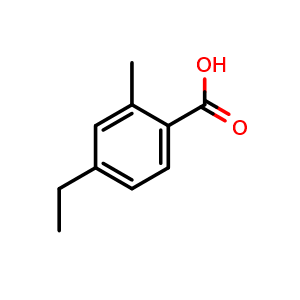 Chemical structure of 4-Ethyl-2-methylbenzoic acid , CAS 190367-29-4, AChemBlock AD249602