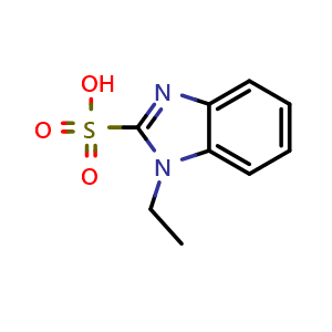 Chemical structure of 1-Ethyl-1H-benzoimidazole-2-sulfonic acid , CAS 90331-19-4, AChemBlock AD249605