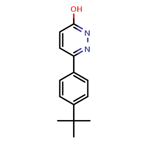 Chemical structure of 6-(4-(tert-butyl)phenyl)pyridazin-3-ol , CAS 58897-73-7, AChemBlock AD249612
