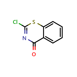 Chemical structure of 2-chloro-4H-1,3-benzothiazin-4-one , CAS 7742-71-4, AChemBlock AD249627