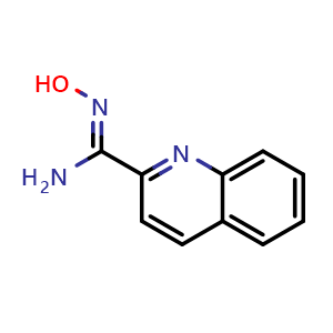 Chemical structure of (Z)-N'-hydroxyquinoline-2-carboximidamide , CAS 2225833-82-7, AChemBlock AD249628