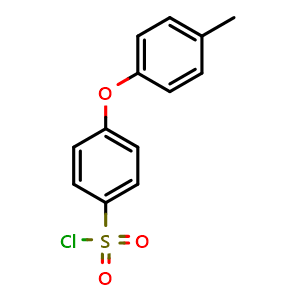 Chemical structure of 4-(4-methylphenoxy)benzene-1-sulfonyl chloride , CAS 192329-90-1, AChemBlock AD249649