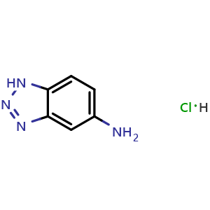 Chemical structure of 1H-Benzotriazol-5-ylamine hydrochloride , CAS 93805-11-9, AChemBlock AD249654