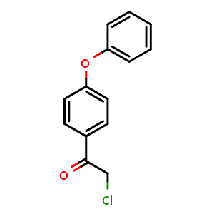 Chemical structure of 2-chloro-1-(4-phenoxyphenyl)ethan-1-one , CAS 13075-63-3, AChemBlock AD249660