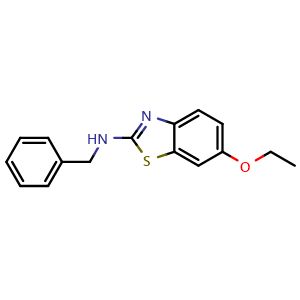 Chemical structure of N-benzyl-6-ethoxy-1,3-benzothiazol-2-amine , CAS 743452-45-1, AChemBlock AD249675