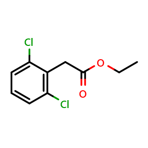 Chemical structure of ethyl 2-(2,6-dichlorophenyl)acetate , CAS 90793-64-9, AChemBlock AD249687