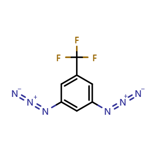 Chemical structure of 1,3-Diazido-5-(trifluoromethyl)benzene , CAS 3030790-79-2, AChemBlock AD249705