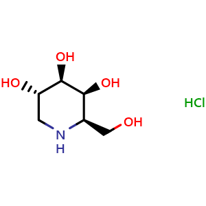 Chemical structure of Migalastat hydrochloride , CAS 75172-81-5, AChemBlock AD249722
