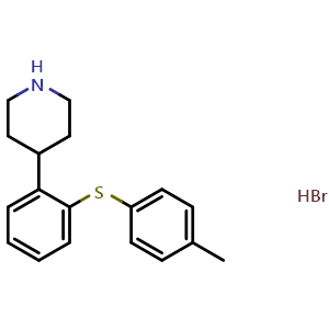 Chemical structure of Tedatioxetine hydrobromide , CAS 960151-65-9, AChemBlock AD249728