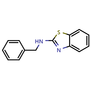 Chemical structure of N-benzyl-1,3-benzothiazol-2-amine , CAS 21816-82-0, AChemBlock AD249739