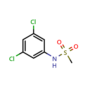 Chemical structure of (3,5-dichlorophenyl)methanesulfonamide , CAS 848072-17-3, AChemBlock AD249743