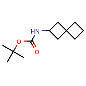 Chemical structure of tert-Butyl spiro[3.3]heptan-2-ylcarbamate , CAS 1865764-50-6, AChemBlock AD249749