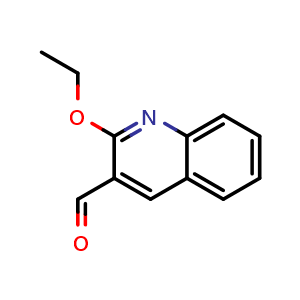 Chemical structure of 2-Ethoxyquinoline-3-carbaldehyde , CAS 731001-97-1, AChemBlock AD249771