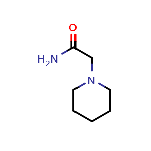 Chemical structure of 2-(piperidin-1-yl)acetamide , CAS 1622-87-3, AChemBlock AD249794
