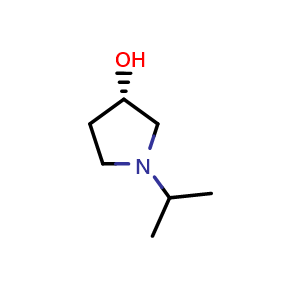Chemical structure of (3S)-1-isopropylpyrrolidin-3-ol , CAS 618067-86-0, AChemBlock AD249822