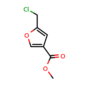 Chemical structure of methyl 5-(chloromethyl)furan-3-carboxylate , CAS 20416-07-3, AChemBlock AD249849