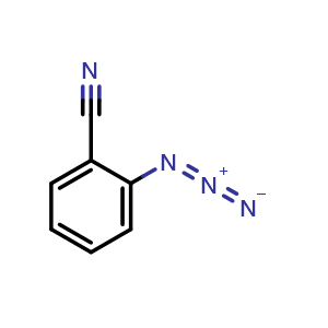 Chemical structure of 2-azidobenzonitrile , CAS 31656-77-6, AChemBlock AD249850