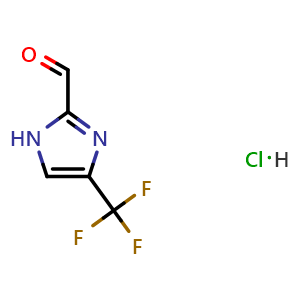 Chemical structure of 4-(trifluoromethyl)-1H-imidazole-2-carbaldehyde hydrochloride , CAS 2918779-00-5, AChemBlock AD249860