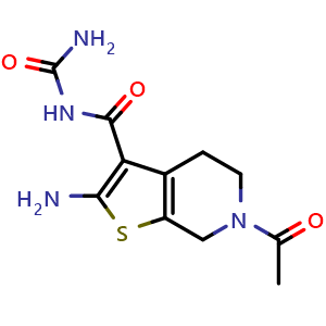 6-acetyl-2-amino-N-(aminocarbonyl)-4,5,6,7-tetrahydrothieno[2,3-c]pyridine-3-carboxamide