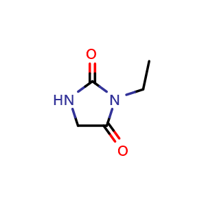 Chemical structure of 3-ethylimidazolidine-2,4-dione , CAS 2221-20-7, AChemBlock AD249890