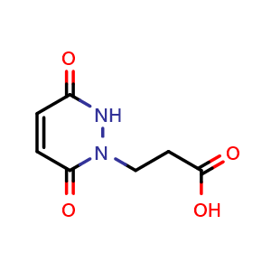 Chemical structure of 3-(3,6-dioxo-1,2,3,6-tetrahydropyridazin-1-yl)propanoic acid , CAS 4572-79-6, AChemBlock AD249894