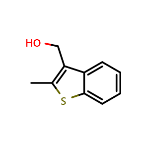 Chemical structure of (2-methyl-1-benzothiophen-3-yl)methanol , CAS 55085-93-3, AChemBlock AD249907