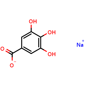 Chemical structure of Sodium 3,4,5-trihydroxybenzoate , CAS 2053-21-6, AChemBlock AD249920