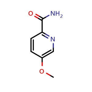 Chemical structure of 5-Methoxypicolinamide , CAS 88166-65-8, AChemBlock AD249938