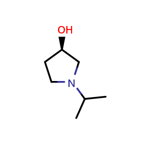 Chemical structure of (3R)-1-isopropylpyrrolidin-3-ol , CAS 929193-82-8, AChemBlock AD249961