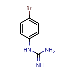 Chemical structure of 1-(4-bromophenyl)guanidine , CAS 67453-81-0, AChemBlock AD250037