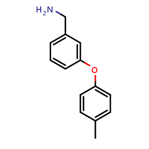 Chemical structure of 1-[3-(4-methylphenoxy)phenyl]methanamine , CAS 154108-16-4, AChemBlock AD250040
