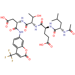 Chemical structure of Ac-LETD-AFC , CAS 210345-02-1, AChemBlock AD250062