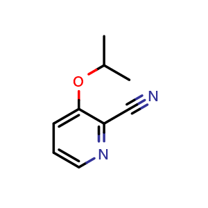 Chemical structure of 3-Isopropoxypicolinonitrile , CAS 1394957-41-5, AChemBlock AD250076