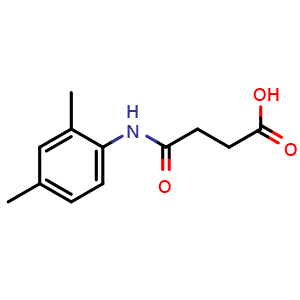 Chemical structure of N-(2,4-Dimethyl-phenyl)-succinamic acid , CAS 76475-63-3, AChemBlock AD250086